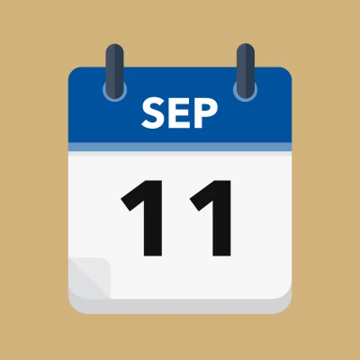 Calendar icon showing 11th September