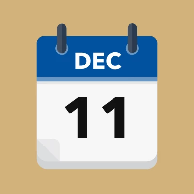 Calendar icon showing 11th December