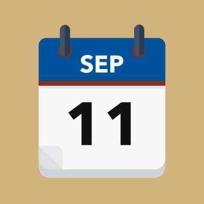 Calendar icon showing 11th September