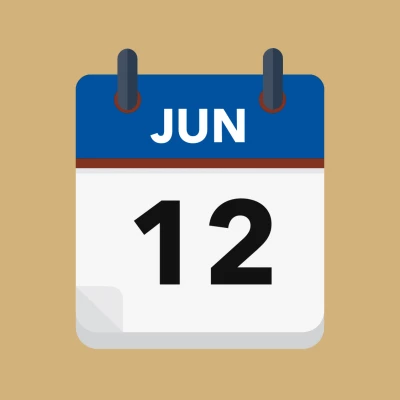Calendar icon showing 12th June