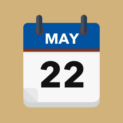 Calendar icon showing 22nd May
